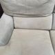 High-end 2-seater sofa duvivier beige nubuck velvet 155cm