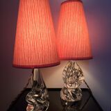 Pair of lamps, Crystal foot