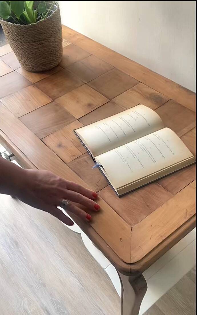 Old console in solid cherry wood - rustic Louis XV style