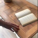 Old console in solid cherry wood - rustic Louis XV style