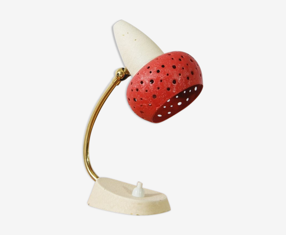 Lampe de table rouge du milieu du siècle de Gebrüder Cosack, années 1950