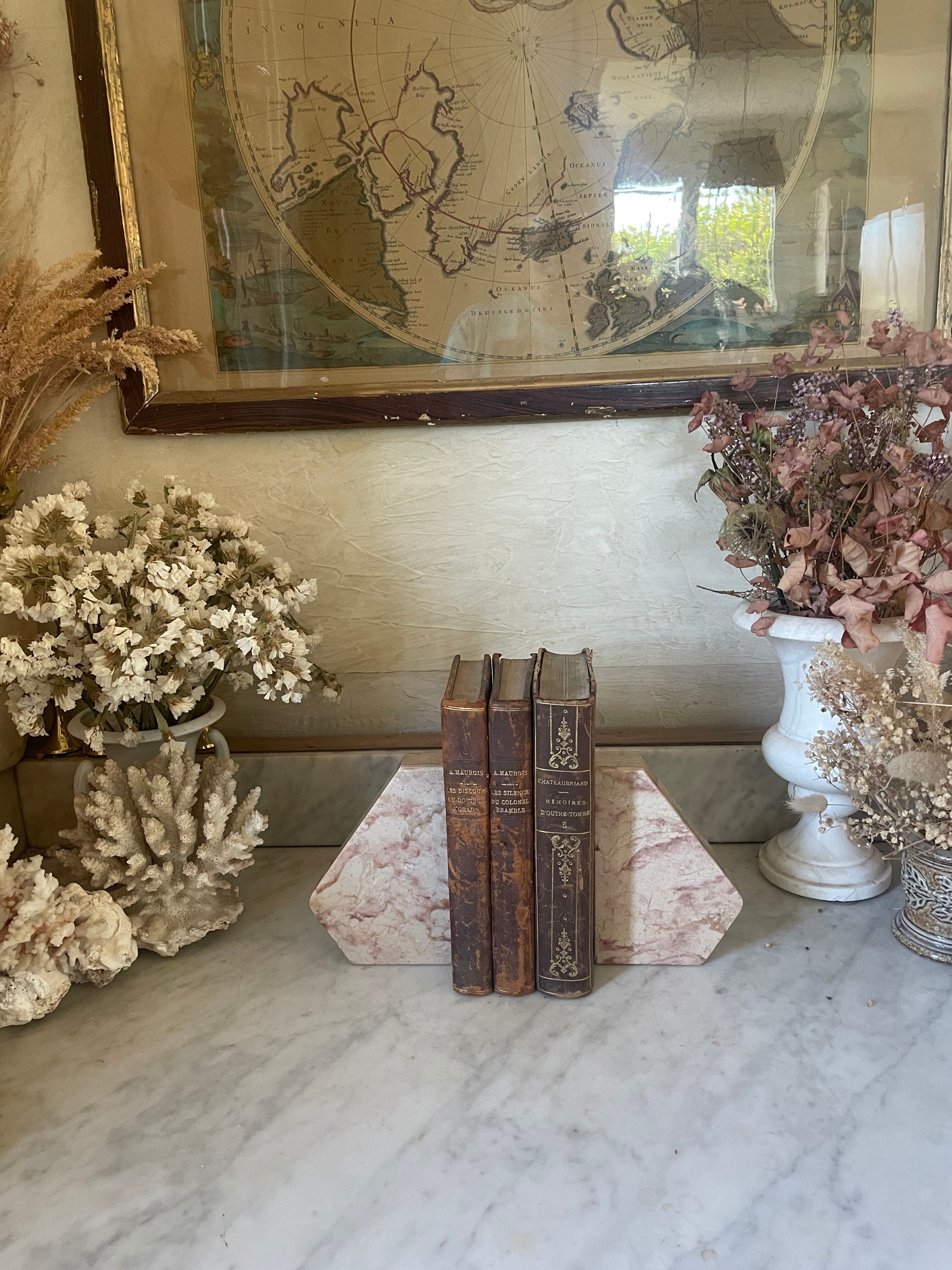 Pair of marble bookends