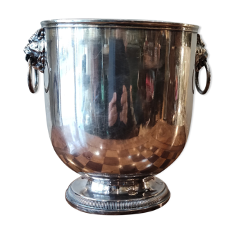 Silver metal champagne bucket