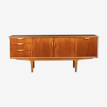 Retro teak 1960s jentique mid century restored sideboard with folded handles