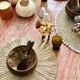 Bowl in natural coconut ecological plate