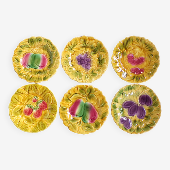 6 Sarreguemines slushy plates