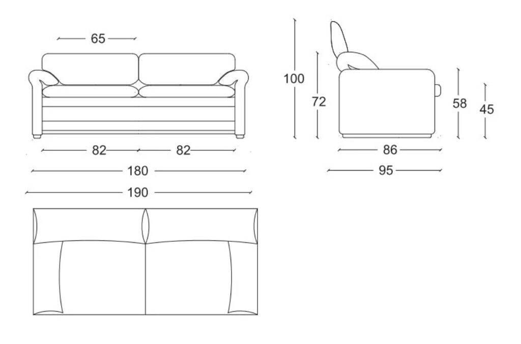 Maralunga Cassina style sofa in tan leather