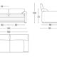 Maralunga Cassina style sofa in tan leather