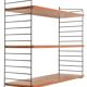 Original String shelving unit / Kajsa & Nisse Strinning / teak / mid-century modern design / black / 75x80x30cm