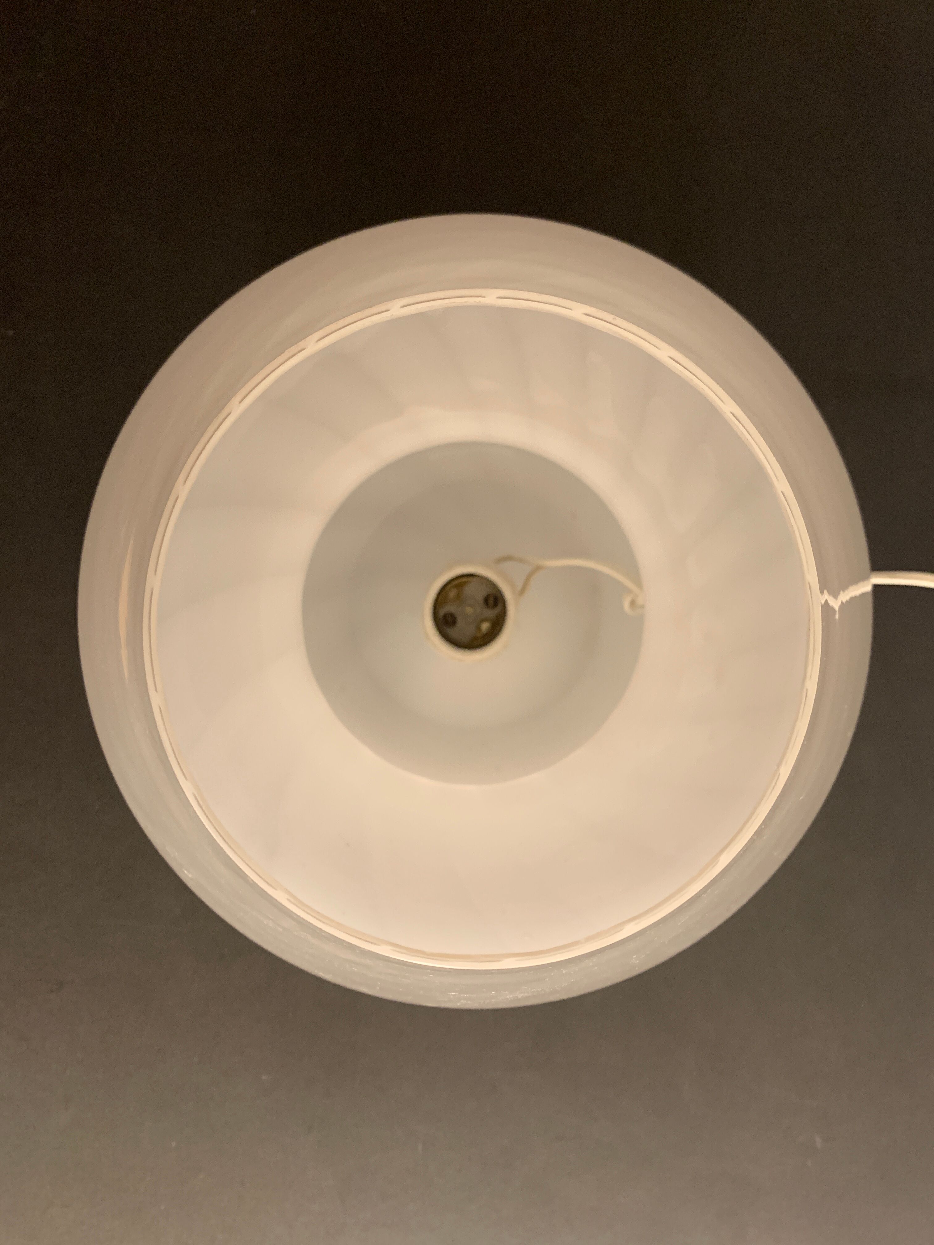 Murano glass mushroom lamp, Swirl by Gino Vistosi, 1970