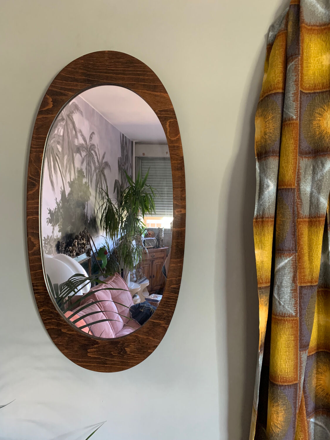 60s mirror in Italian wood