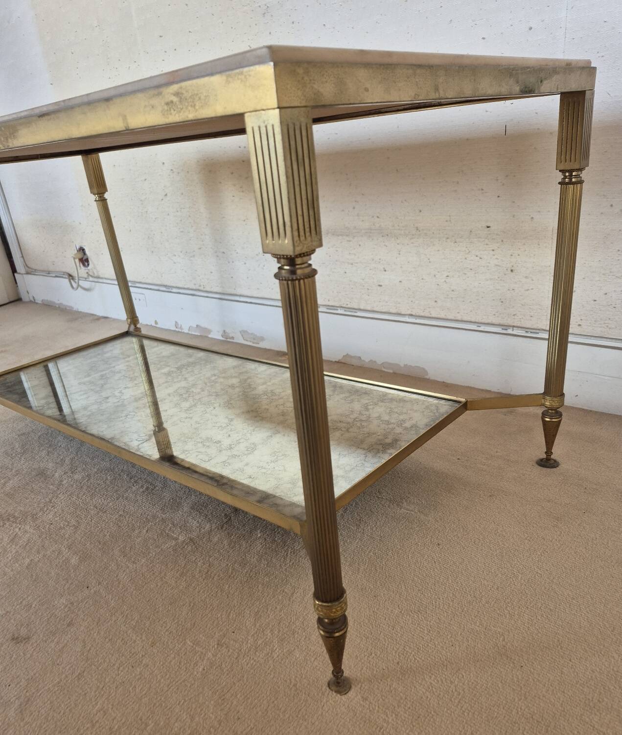 Louis XVI style coffee table in marble
