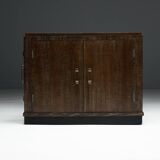 Modernist Art Deco oak cabinet, France, 1940s
