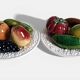 Mid-Century Handcrafted Portuguese Majolica Trompe l'Oeil Fruit Plates