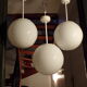 Set 3 hanging globe opaline