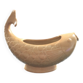 Fish cache pot in stoneware