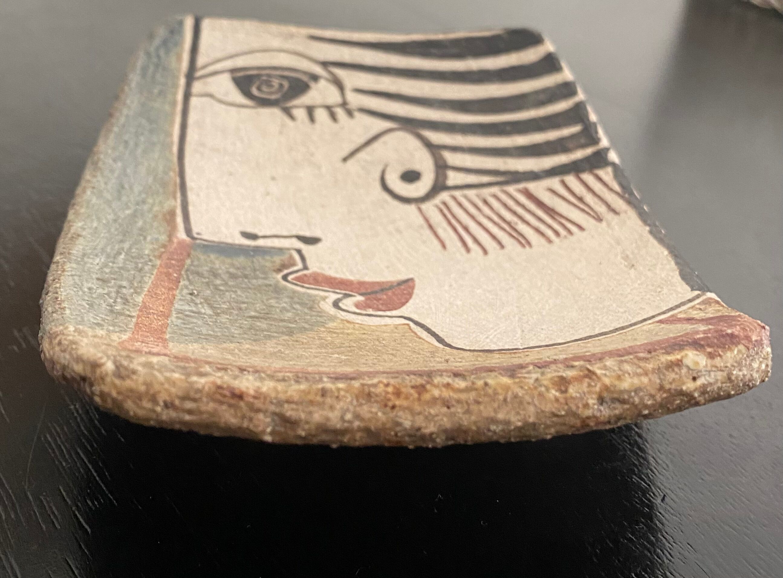 Terracotta cup contemporary pattern