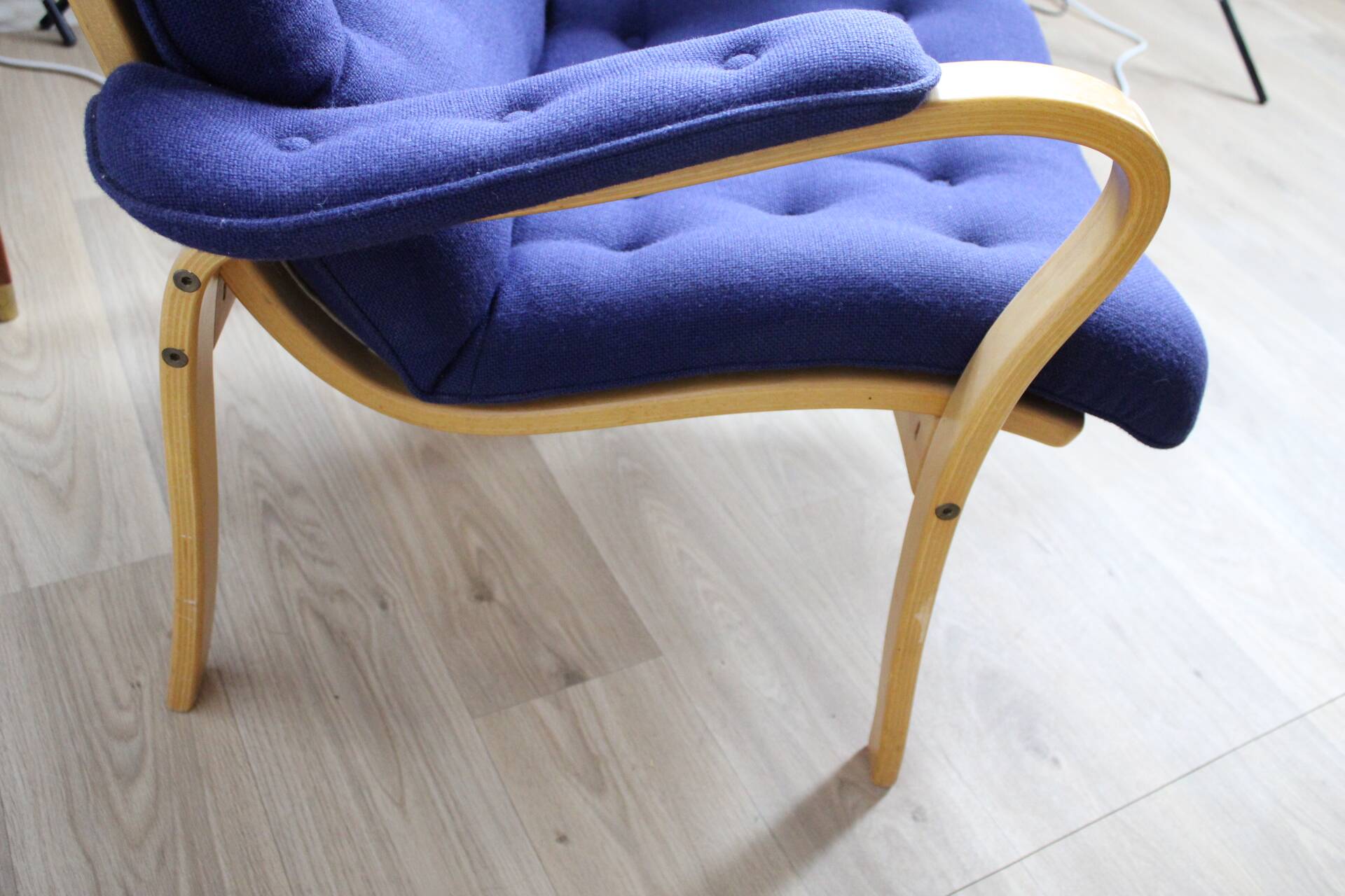 2 vintage Scandinavian blue armchairs by Peter Axel Berg, 1960s, Denmark