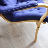 2 vintage Scandinavian blue armchairs by Peter Axel Berg, 1960s, Denmark