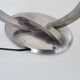 Pair of table lamps, Art Deco bedside lamp, chrome metal