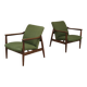 Pair of green GMF 64 armchairs by
Edmund Homa, Poland, 1960s