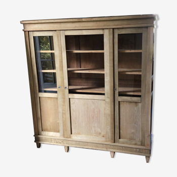 Stripped oak bookcase