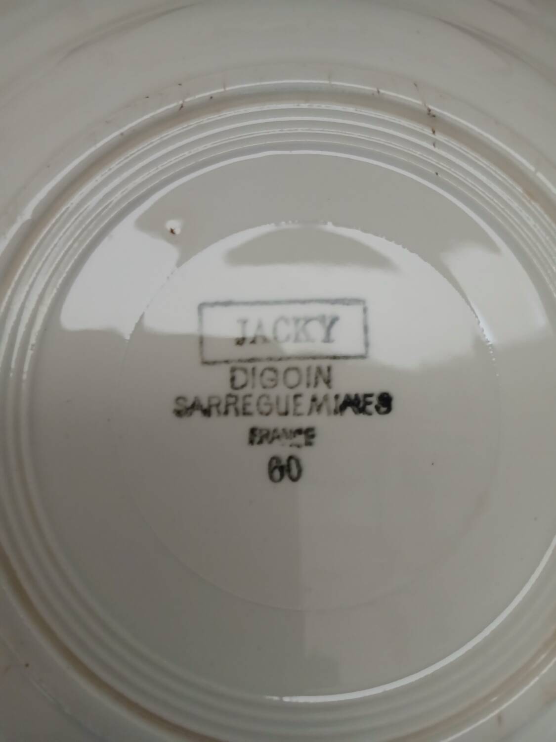 6 antique soup plates from Digoin and Sarreguemines