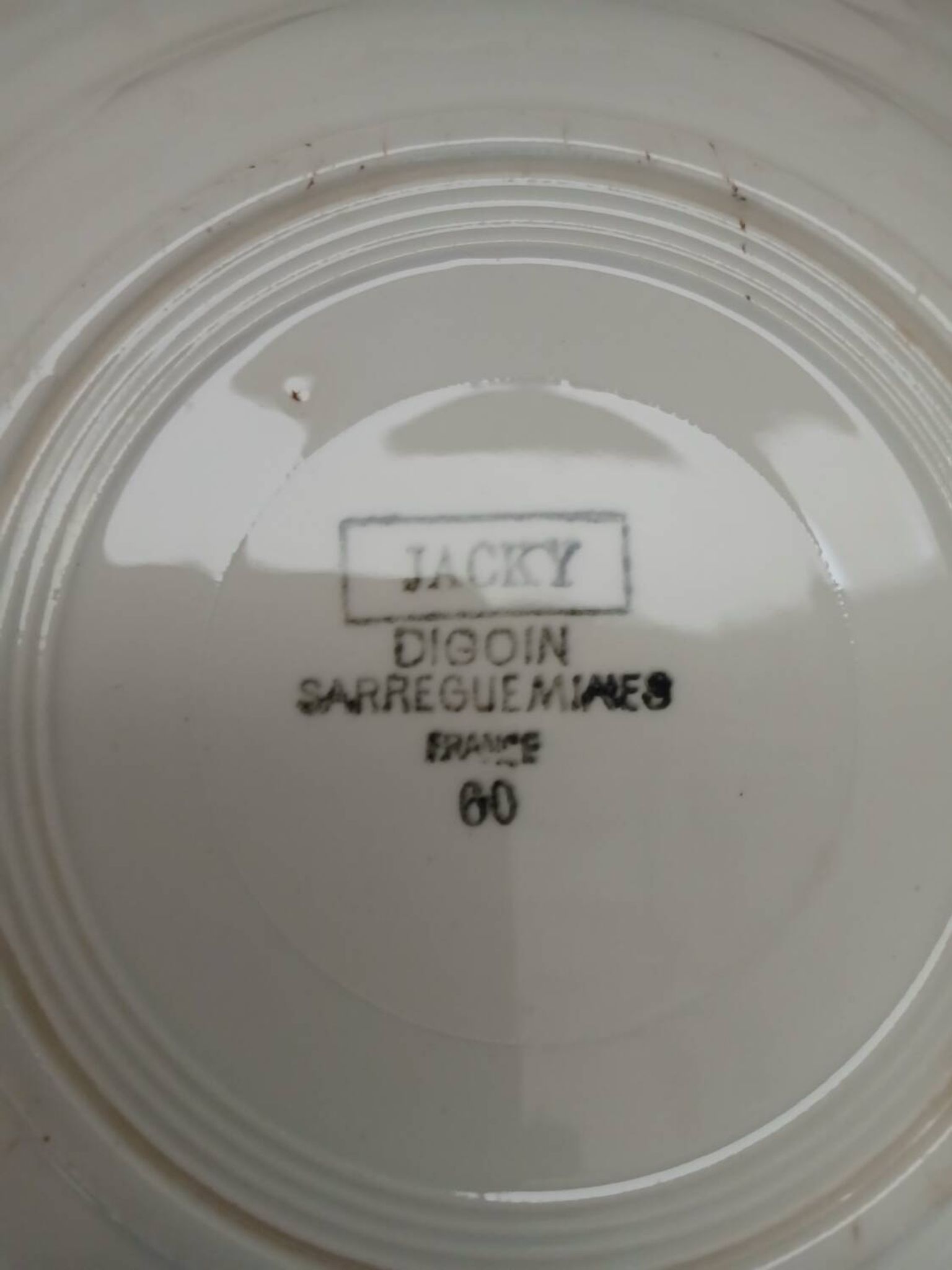 6 antique soup plates from Digoin and Sarreguemines