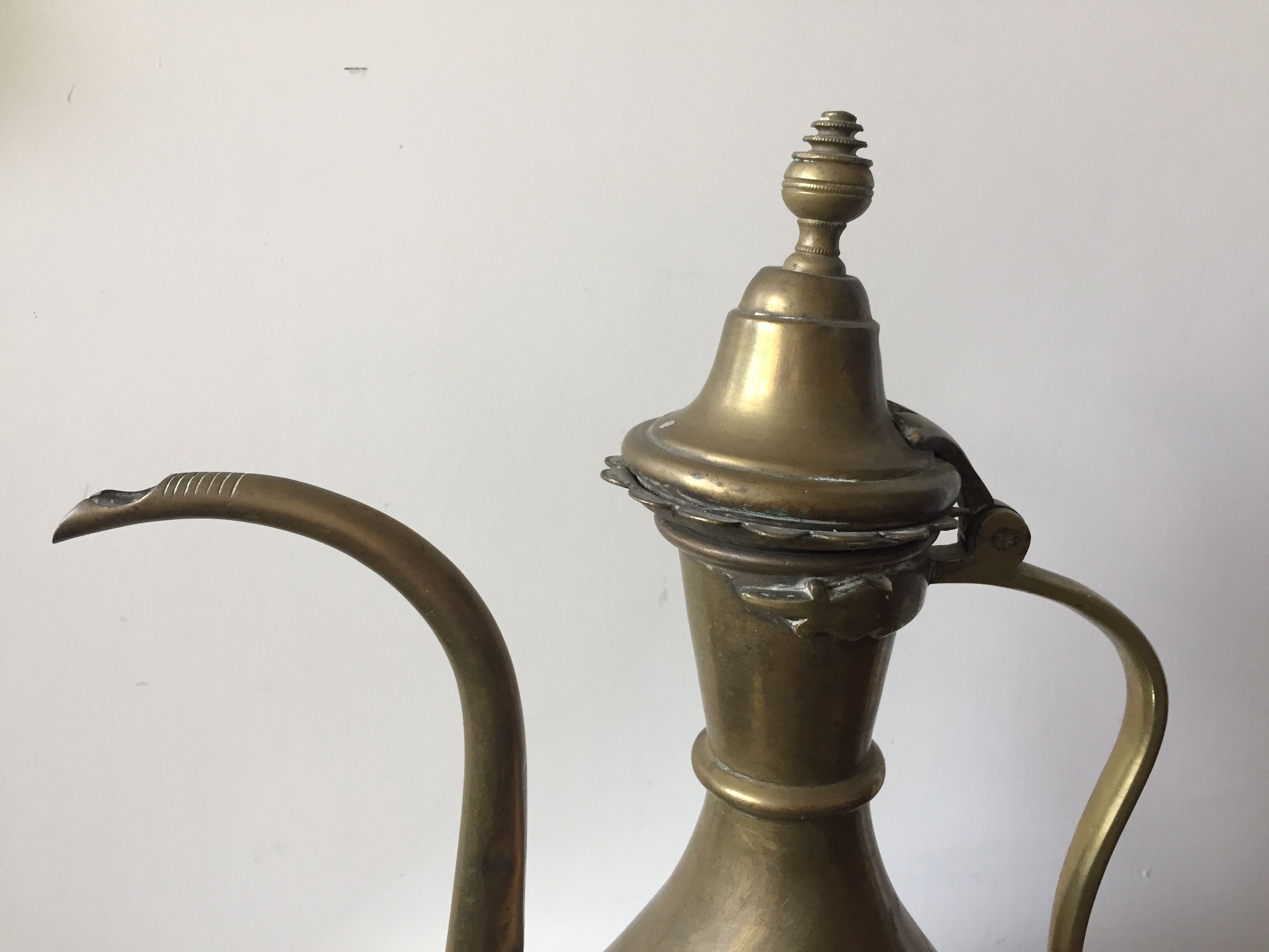 Ottoman Brass Ewer Antique Candleholder