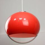 Space Age Italian Red Jolly Pendant Lamp from Guzzini
