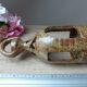 Old candle holder lantern in pyrite sandstone, decorative lantern