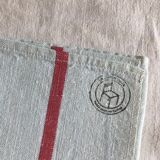 Antique cloth in pure aqua tinted linen