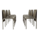 Set of six postmodernist stainless steel dining chairs from circa 1980-1990.