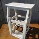 Former Escabeau Tabouret 3 Marches Bois White Escamotable Vintage