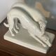 Pair of Borzoi - White Greyhounds - Art Deco ceramic