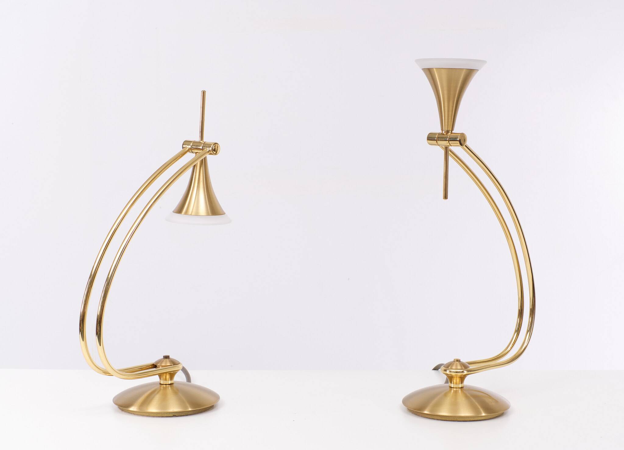 Holtkotter Brass Halogen Table lamps 1980s Germany