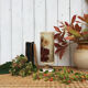 Resin lamp with inclusions of dried flowers