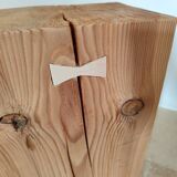 Brutalist larch stool