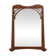 Miroir Art Nouveau en chêne avec incrustation dorée, France vers 1915
