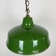 Suspension industrielle en émail vert britannique, années 1960