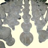 Set of 40 La Rochère Amitier crystal glasses from the 19th century + 8 replacements