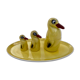 salt shaker, pepper shaker, mustard Set condiment service, porcelain Pfeffer Gotha - penguins