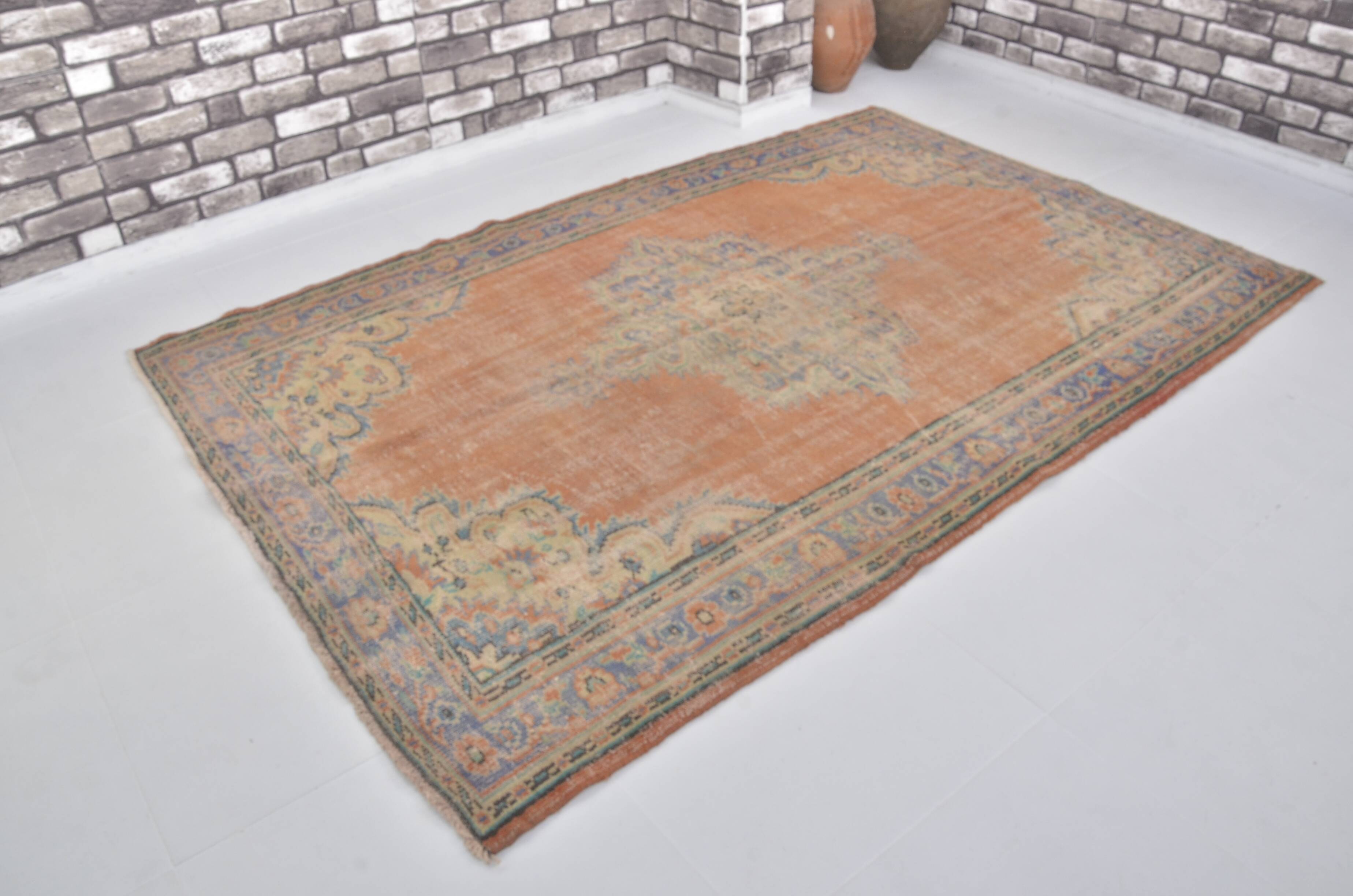 Oushak Turkish Orange Carpet sku 1703