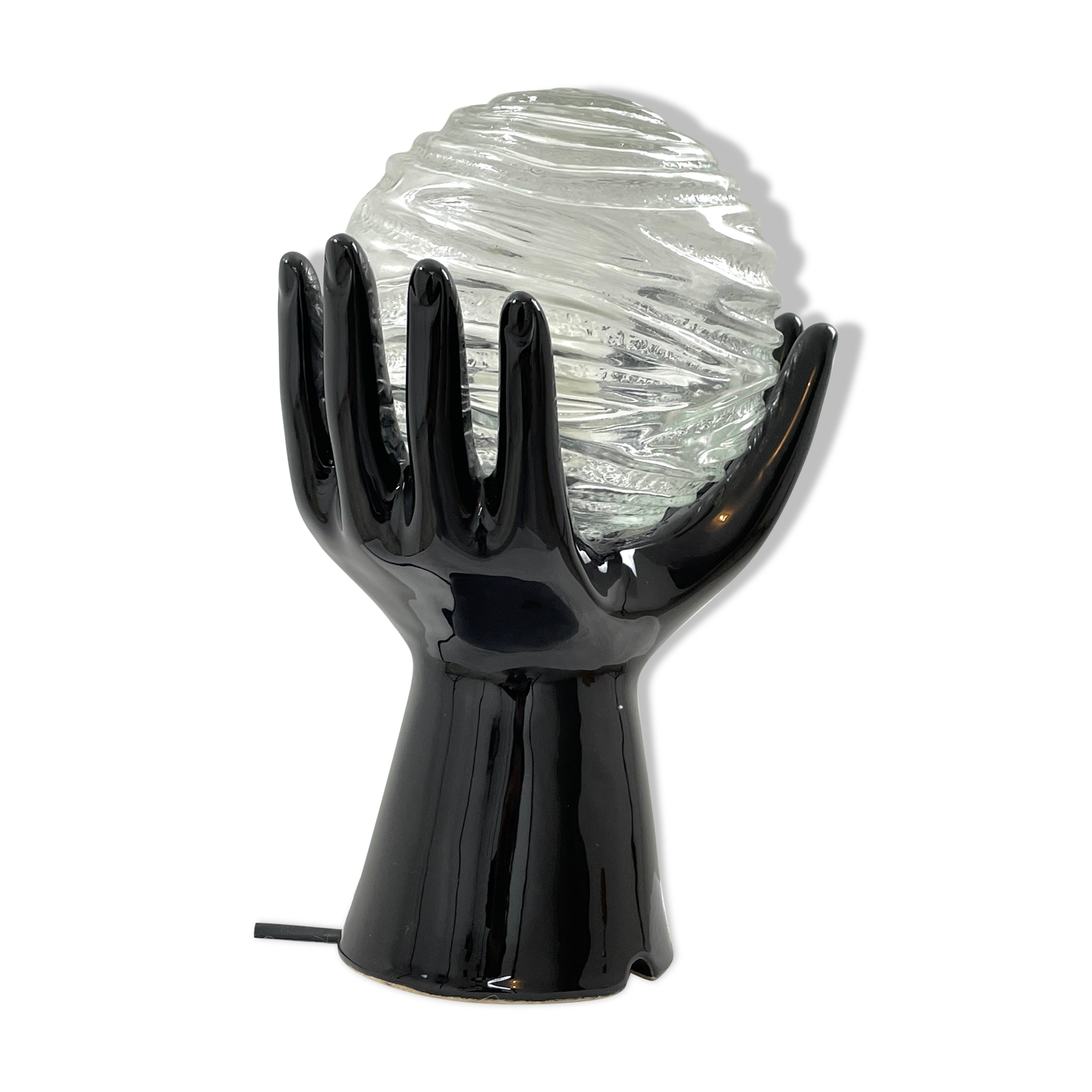 Vintage ceramic hand lamp