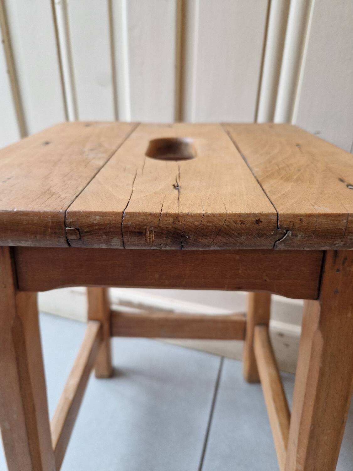 Antique vintage workshop stool