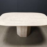Vintage travertine dining table, 1970s