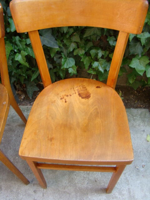 Set of four old bistro chairs