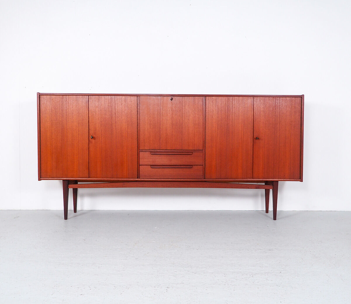 Vintage Bartels werken teak highboard, 1960's