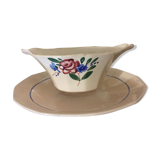 Vintage Digoin Sarreguemines sauceboat
