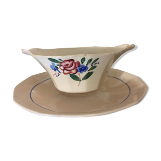 Vintage Digoin Sarreguemines sauceboat